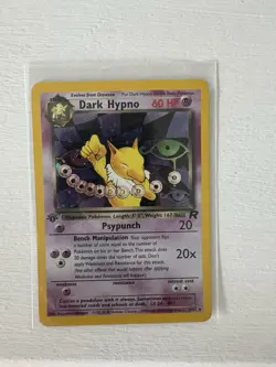 Pokemon Dark Hypno Holo Rare TCG Card 1st Edition 9/82 - Image 1