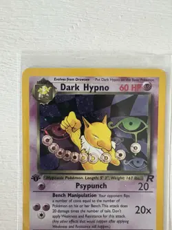 Pokemon Dark Hypno Holo Rare TCG Card 1st Edition 9/82 - Image 2