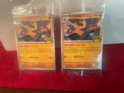 Lot Of 2 Pokemon Fossil Exhibit Archeops Cards Field Museum Chicago SEALED Promo - Image 1