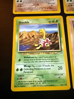 Pokemon Shuckle Card Lot Neo Revelation Neo Genesis WOTC Vintage x4 - Image 2