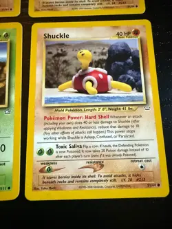 Pokemon Shuckle Card Lot Neo Revelation Neo Genesis WOTC Vintage x4 - Image 3