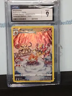 Pokemon 2023 Galarian Gallery Rare Holo Magmortar Cgc Mint 9 Trading Card - Image 1