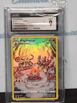 Pokemon 2023 Galarian Gallery Rare Holo Magmortar Cgc Mint 9 Trading Card - Image 2