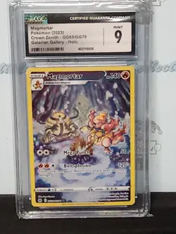 Pokemon 2023 Galarian Gallery Rare Holo Magmortar Cgc Mint 9 Trading Card - Image 3