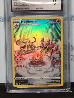 Pokemon 2023 Galarian Gallery Rare Holo Magmortar Cgc Mint 9 Trading Card - Image 4