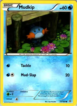 Mudkip 33/160 Primal Clash Pokemon Card NM TCG singles Near Mint English - Image 1