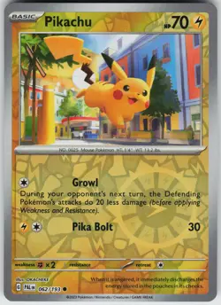 Pokemon Pikachu 062/193 SV02: Paldea Evolved NM Reverse Holo card - Image 1