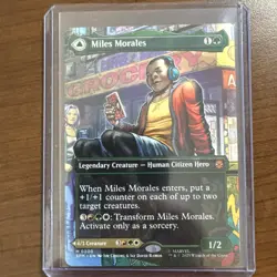 NM Borderless Miles Morales, MTG, Marvel's Spider-Man, Magic the Gathering, 200 - Image 1