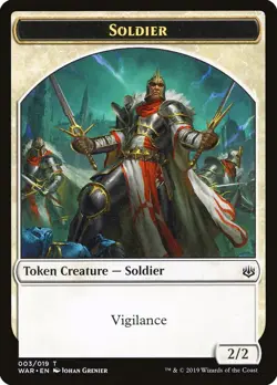 8x Soldier Token - NM - War of the Spark - SPARROW MAGIC mtg - Image 1