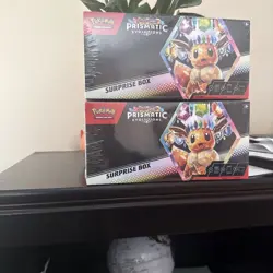 Pokemon TCG Scarlet and Violet Prismatic Evolutions Surprise Box New LOT OF 2 - Image 1