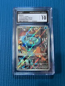CGC 10 Squirtle 148/142 Stellar Crown Holo Illustration Rare Pokemon TCG - Image 1