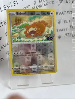 Bidoof (Peelable Ditto) 059/078 Pokemon GO Reverse Holo Pokemon TCG - Image 1