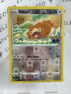 Bidoof (Peelable Ditto) 059/078 Pokemon GO Reverse Holo Pokemon TCG - Image 2