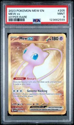 2023 POKEMON MEW EN-151 HYPER RARE #205 MEW EX PSA 9 - Image 1