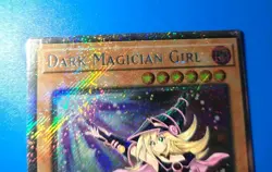 NM Yugioh Dark Magician Girl - RA04-EN107 - Platinum Secret Rare w Print Error - Image 2