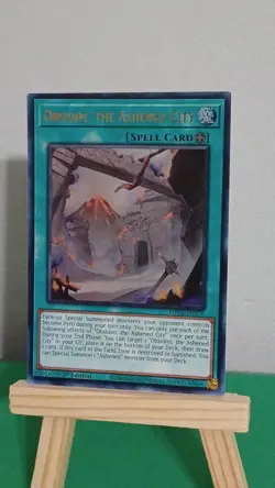 2025 Yugioh Obsidim The Ashened City Spell Card MP25-EN176 Ultra Rare - Image 1