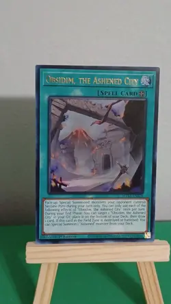 2025 Yugioh Obsidim The Ashened City Spell Card MP25-EN176 Ultra Rare - Image 2