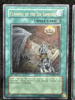 3x YuGiOh Cunning of the Six Samurai 1st Ed Ultimate Rare GLAS-EN061 *READ BELOW - Image 3