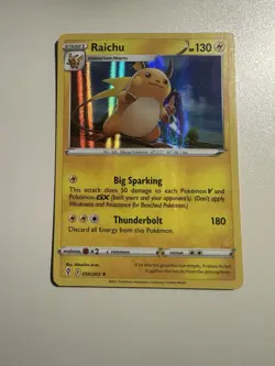 Pokemon TCG Raichu Card - Big Sparking, Thunderbolt Attack - Image 1