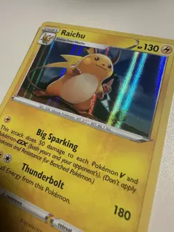 Pokemon TCG Raichu Card - Big Sparking, Thunderbolt Attack - Image 2