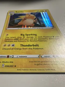 Pokemon TCG Raichu Card - Big Sparking, Thunderbolt Attack - Image 3