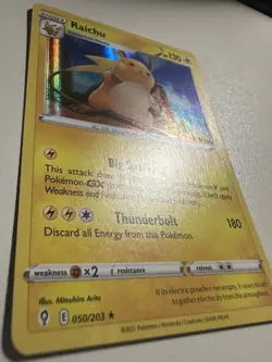 Pokemon TCG Raichu Card - Big Sparking, Thunderbolt Attack - Image 4