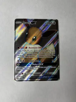 Pokemon TCG Eevee GX Sun & Moon SM242 Full Art Black Star Promo Holo Card - Image 1