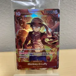 Sealed Promo Card One Piece TCG Treasure Booster Monkey D Luffy ST10-006 SR New - Image 1