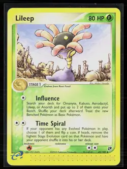 Lileep 42/100 Uncommon Sandstorm Vintage EReader Pokemon LP - Image 1
