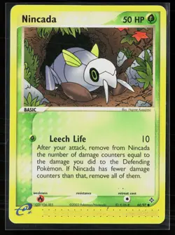 Nincada 68/97 Common EX Dragon Vintage EReader Pokemon LP - Image 1