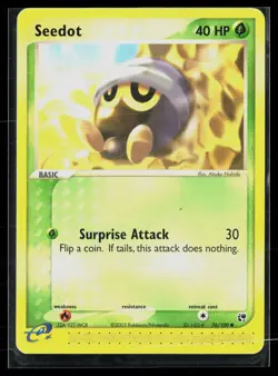 Seedot 76/100 Common Sandstorm Vintage EReader Pokemon MP - Image 1