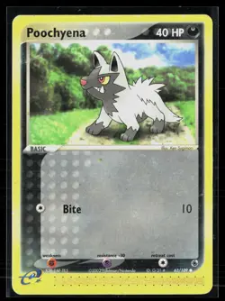 Poochyena 63/109 Common Ruby & Sapphire Vintage EReader Pokemon HP - Image 1