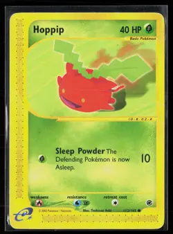 Hoppip 112/165 Common Expedition Base Set WOTC Vintage Ereader Pokemon HP - Image 1