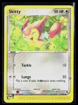 Skitty 71/109 Common Ruby & Sapphire Vintage EReader Pokemon HP - Image 1