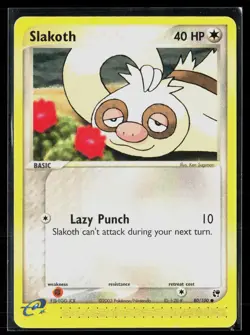 Slakoth 80/100 Common Sandstorm Vintage Ereader Pokemon LP - Image 1