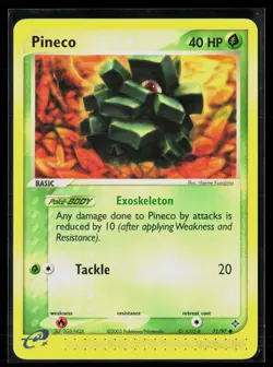 Pineco 71/97 Common Dragon Vintage EReader Pokemon LP - Image 1