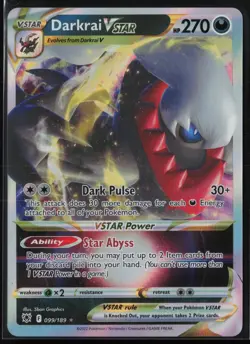 Darkrai VSTAR 099/189 Holo VSTAR Rare Astral Radiance Pokemon Holo Near Mint - Image 1