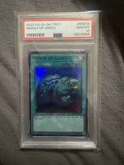 2023 Yu-Gi-Oh! Tbc 1 Moray Of Greed Mint Psa 10 - Image 1