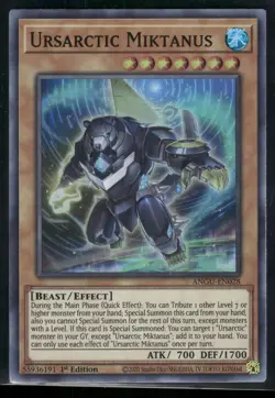 Ursarctic Miktanus ANGU-EN028 Super Rare Ancient Guardians Yu-Gi-Oh Near Mint - Image 1