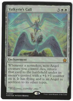 Magic the Gathering - Foundations Foil: Valkyrie's Call Mythic Card #27 - Image 1
