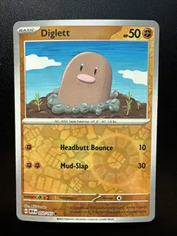 FREE SHIPPING Diglett Reverse Holo 2023 151 Pokemon TCG Card 050/165 - Image 1