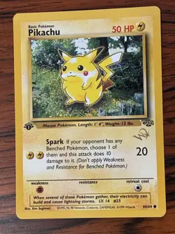 priv auction:beanydip 1999 DUELIST & 1st Edition Gold Stamped Pikachu Promo Card - Image 4