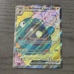 Pokemon TCG Iono's Bellibolt EX Full Art Ultra Rare Holo Card 172/159 - Image 1
