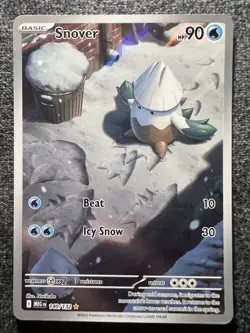 Snover 140/132 Illustration Rare Holo Pokemon Card NM - Image 1