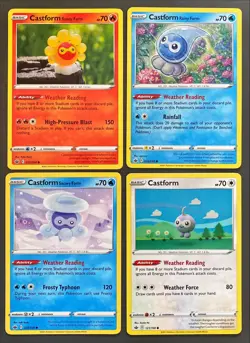 Pokemon Castform Bundle - 4 Cards - Near Mint Condition - Image 1