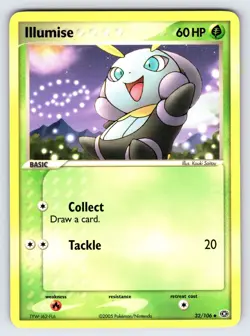 Illumise 32/106 2005 EX Emerald Pokemon Card TCG Nintendo Non Holo - Nm/Vlp - Image 1