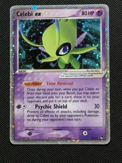 Pokemon Card TCG 2005 Celebi EX Holo Card 17/17 Pop Series 2 SWIRL 🌀 - Image 1