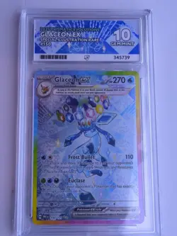 Pokemon TCG Glaceon EX 150/131 Prismatic Evolutions Card Ace 10 Custom Label - Image 1