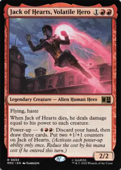 JACK OF HEARTS, VOLATILE HERO 693 COMMANDER: MARVEL SUPER HEROES MTG NM/M - Image 1