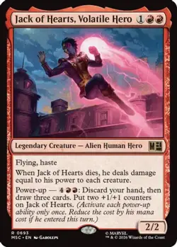 JACK OF HEARTS, VOLATILE HERO 693 COMMANDER: MARVEL SUPER HEROES MTG NM/M - Image 3